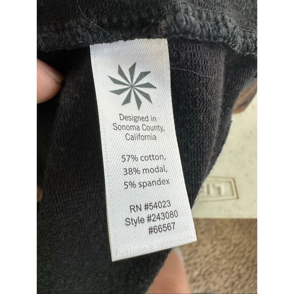 Athleta Women's Black Tan Tie Dye Raglan Sleeve Sweatshirt Sheath Dress Medium - Picture 7 of 9